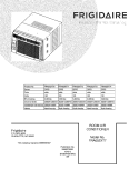 COVER Diagram and Parts List for FRA052XT70  Frigidaire Air Conditioner
