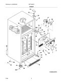CABINET Diagram and Parts List for WRT18MP5AQA  Westinghouse Refrigerator