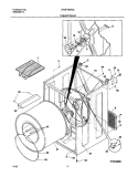 CABINET / DRUM Diagram and Parts List for CRGF342AS2  Frigidaire Dryer