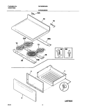 TOP / DRAWER Diagram and Parts List for FEF363BXAWA  Frigidaire Range
