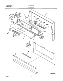 BACKGUARD Diagram and Parts List for FEF312ASA  Frigidaire Range