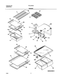 SHELVES Diagram and Parts List for FRT21HP5AB1  Frigidaire Refrigerator