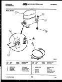 COMPRESSOR PARTS Diagram and Parts List for MR15N1  Frigidaire Dehumidifier