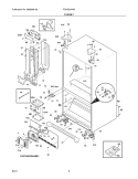 CABINET Diagram and Parts List for FGHG2344MP1  Frigidaire Refrigerator