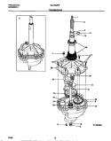 TRANSMISSION Diagram and Parts List for MLXE62REW1  Frigidaire Washer Dryer Combo