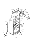 CABINET WITH FAN ASSEMBLY Diagram and Parts List for ATL152HK0  Frigidaire Refrigerator