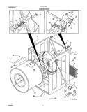 DRY CAB, HEATER Diagram and Parts List for FER341AS0  Frigidaire Dryer