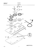 COOKTOP Diagram and Parts List for FGC36C4AWA  Frigidaire Cooktop