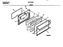 DOOR Diagram and Parts List for WGF323BAWB  Frigidaire Range