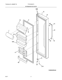 REFRIGERATOR DOOR Diagram and Parts List for FGHC2345LF2  Frigidaire Refrigerator