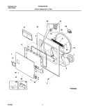 FRNT PNL, DOOR Diagram and Parts List for CRGR5700AS0  Frigidaire Dryer