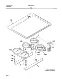 MAIN TOP Diagram and Parts List for GLED388ASB  Frigidaire Range