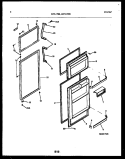 DOOR PARTS Diagram and Parts List for GTL175HH4  Frigidaire Refrigerator