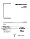 COVER Diagram and Parts List for FRT21HBBSB0  Frigidaire Refrigerator