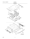 TOP/DRAWER Diagram and Parts List for FES366ECH  Frigidaire Range
