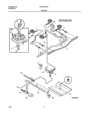 BURNER Diagram and Parts List for FGF335CGSK  Frigidaire Range