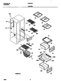 SHELVES Diagram and Parts List for FRS24ZRHD0  Frigidaire Refrigerator