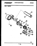 BLOWER AND DRIVE PARTS Diagram and Parts List for DE800ADD3  Frigidaire Dryer