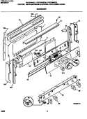 BACKGUARD Diagram and Parts List for FGF379WESJ  Frigidaire Range