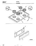 TOP / DRAWER Diagram and Parts List for MPF300PXWA  Frigidaire Cooktop