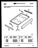 COOKTOP PARTS Diagram and Parts List for 31-3979-23-01  Tappan Range