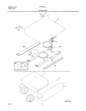 TOP / DRAWER Diagram and Parts List for FEF368CJBC  Frigidaire Range