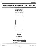 COVER Diagram and Parts List for UL1647ECW4  Frigidaire Freezer