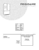 Cover Diagram and Parts List for LGHB2869LF5  Frigidaire Refrigerator