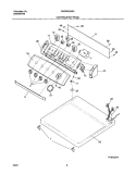 CONTROLS / TOP PANEL Diagram and Parts List for GSGR642AS5  Frigidaire Dryer