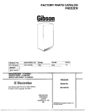 COVER Diagram and Parts List for GFU14F3HW3  Gibson Freezer