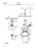 MOTOR & PUMP Diagram and Parts List for FDB658RAC1  Frigidaire Dishwasher