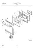 DOOR Diagram and Parts List for FEF326AQE  Frigidaire Range
