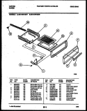 BROILER DRAWER PARTS Diagram and Parts List for 30-2139-23-07  Tappan Range