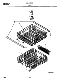 RACK Diagram and Parts List for MDB124BHS0  Frigidaire Dishwasher
