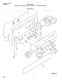 BACKGUARD Diagram and Parts List for MEF326WFSC  Frigidaire Range