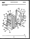 DOOR PARTS Diagram and Parts List for FFU17M6AW1  Frigidaire Freezer