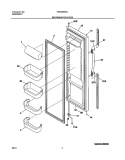REFRIGERATOR DOOR Diagram and Parts List for FRS23KR4AW2  Frigidaire Refrigerator
