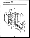 TUB AND FRAME PARTS Diagram and Parts List for 61-1120-00  Tappan Dishwasher