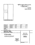 COVER Diagram and Parts List for FRS23BH5CQ1  Frigidaire Refrigerator