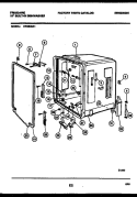 TUB AND FRAME PARTS Diagram and Parts List for DW2508A1  Frigidaire Dishwasher