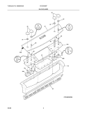 BACKGUARD Diagram and Parts List for CGLES385FB5  Frigidaire Wall Oven