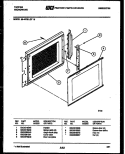 DOOR PARTS Diagram and Parts List for 56-4278-10-15  Tappan Microwave