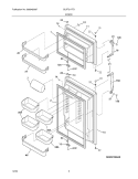 DOORS Diagram and Parts List for GLRT217TDQ3  Frigidaire Refrigerator
