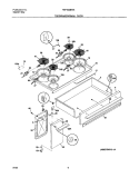 TOP / DRAWER / SMALL DOOR Diagram and Parts List for FEF402BWA  Frigidaire Range