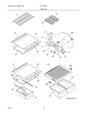 SHELVES Diagram and Parts List for FRT15G5CSB6  Frigidaire Refrigerator