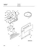 DISPENSER Diagram and Parts List for FRS23W3AW9  Frigidaire Refrigerator