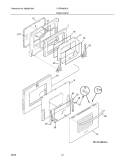 OVEN DOOR Diagram and Parts List for PLEF489GCA  Frigidaire Range