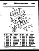 BACKGUARD Diagram and Parts List for RS35BAW3  Frigidaire Range