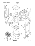 BODY Diagram and Parts List for WEF350ESA  Westinghouse Range