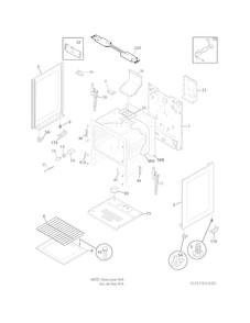 Body Diagram and Parts List for FFGF3049LSG  Frigidaire Range
